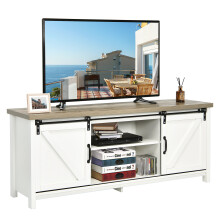 Sliding Barn Door Television Stand Wooden Television Cabinet  TV Bench