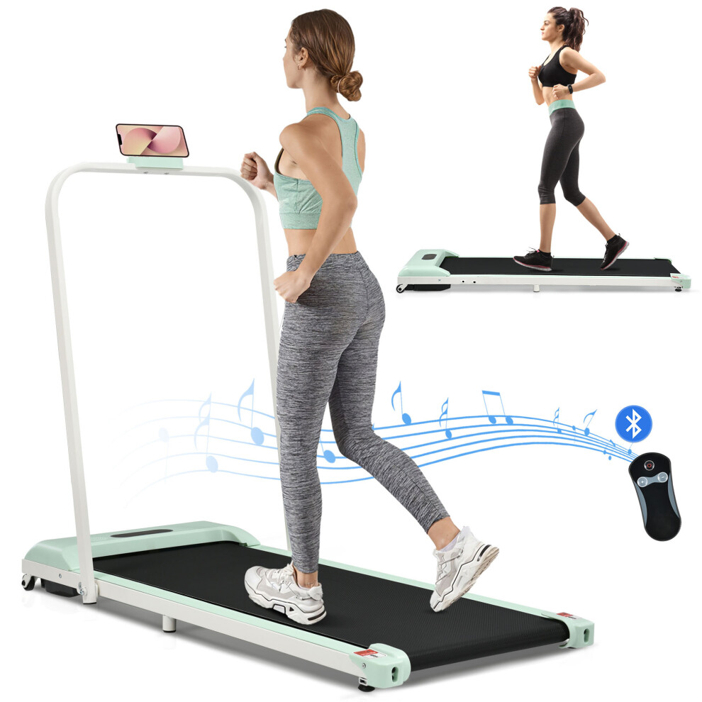 (Green) Folding Treadmill Portable Walking Running Machine