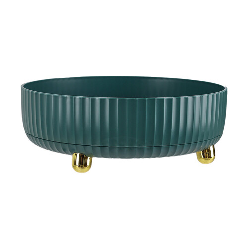 Living And Home (Malachite green) Rotating Round Spice Storage Rack Tray Turntable Kitchen Organizer