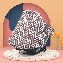 (Brown Stripes) Infant Car Seat Weather Shield Universal Children Car Seat Rain Cover For Outdoor