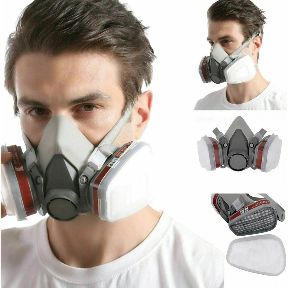 6200 Half Face Gas Mask Cover Painting Vapor Spraying Respirator Safe