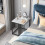Marble Top Side Table Black: 2 Tier Square End Tables 40 x 45cm 5