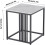 Marble Top Side Table Black: 2 Tier Square End Tables 40 x 45cm 3
