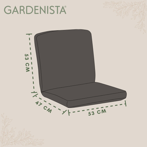 (Black) Gardenista Garden Replacement Cushion Homebase Lucca Metal