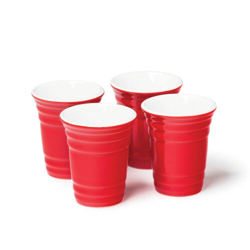 MINI RED SOLO CUP SHOT GLASSES SET - 4 PACK BIGMOUTH 1