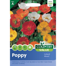 Country Value Poppy Iceland Mixed Grow Your Own Garden Edible Flowers Seeds