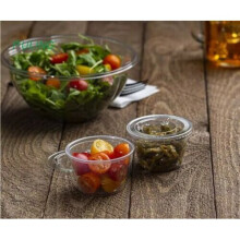 (4oz, 100 X Sauce Pot + Lids) Disposable Sauce Pots with Lids Deli Pots Reusable Plastic Pots Size 2oz / 4oz