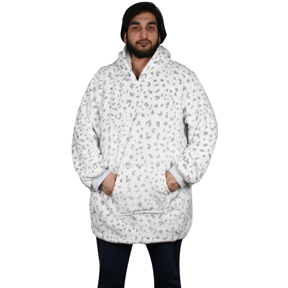 (Spot Dot - Heavy) Unisex Blanket Hoodie Sherpa Fleece Ultra Plush