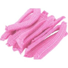 (Pink, 1000) Disposable Hair Nets For Catering | Head Cover Mob Caps Non Woven Anti Dust Hats