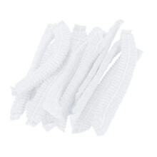 (White, 100) Disposable Hair Nets For Catering | Head Cover Mob Caps Non Woven Anti Dust Hats