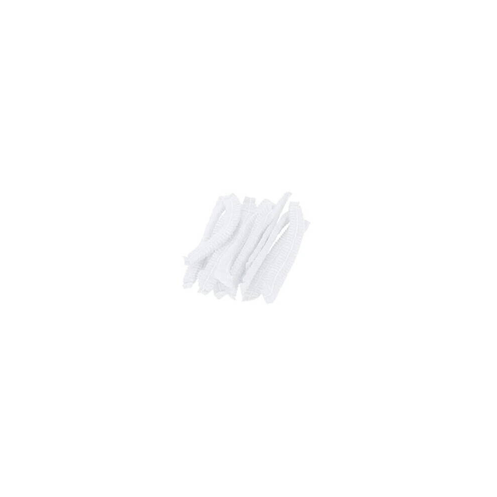 (White, 100) Disposable Hair Nets For Catering | Head Cover Mob Caps Non Woven Anti Dust Hats