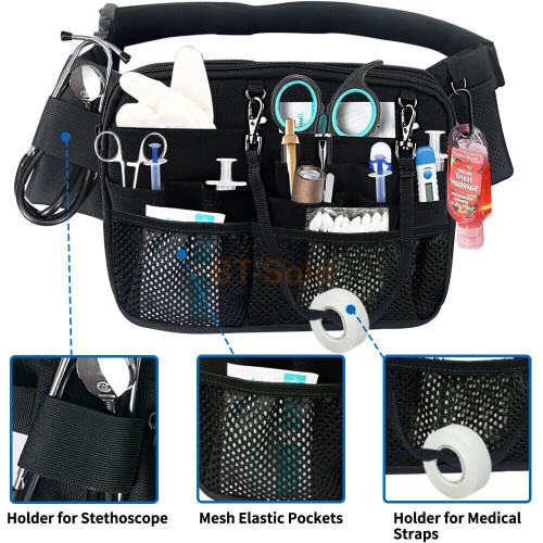 Nurse Tool Belt bag Nursing Fanny Pack Organizer Pouch Multi-Compartment 1