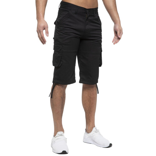 Ze Enzo (38, Black) Enzo Mens Cargo Shorts 2
