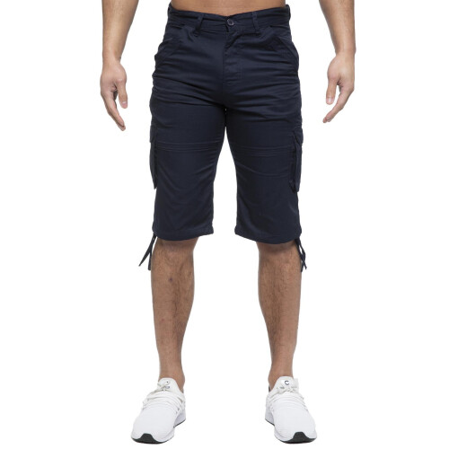 Ze Enzo (44, Navy) Enzo Mens Cargo Shorts 1