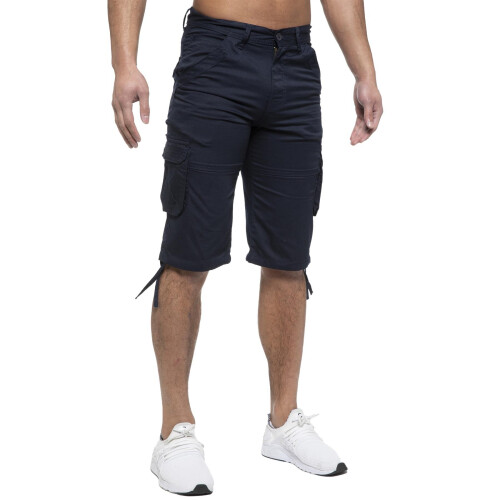 Ze Enzo (44, Navy) Enzo Mens Cargo Shorts 2