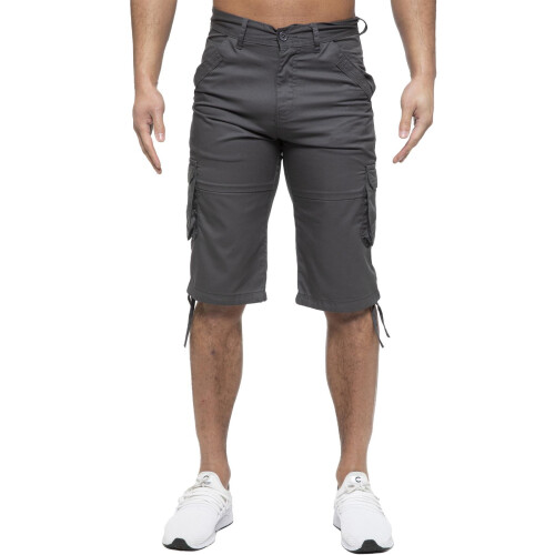 Ze Enzo (44, Grey) Enzo Mens Cargo Shorts 1