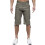 Ze Enzo (40, Khaki) Enzo Mens Cargo Shorts 2