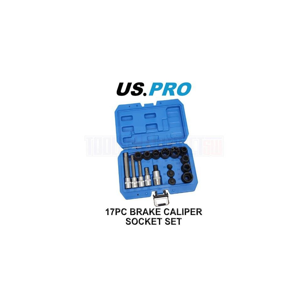 Us Pro Tools 17Pc Brake Caliper Sockets Socket Set 10Pt Hex, Pentagon 6230