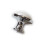 Polished Chrome & White Kitchen Cabinet Knob 2