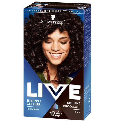 Schwarzkopf Live Intense Colour Permanent Hair Dye, 880 Tempting Chocolate