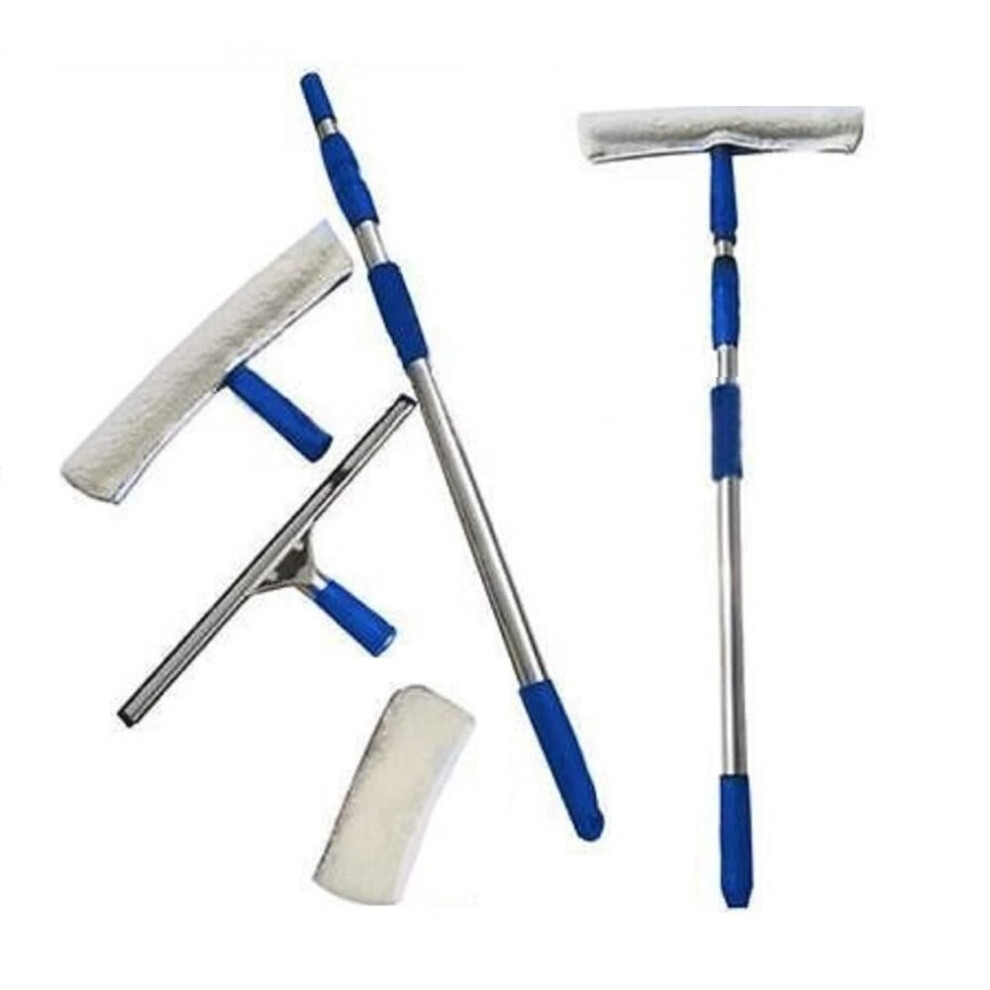 Window Cleaning Kit Washing Squeegees Equipment with Telescopic Pole Cleaner Set