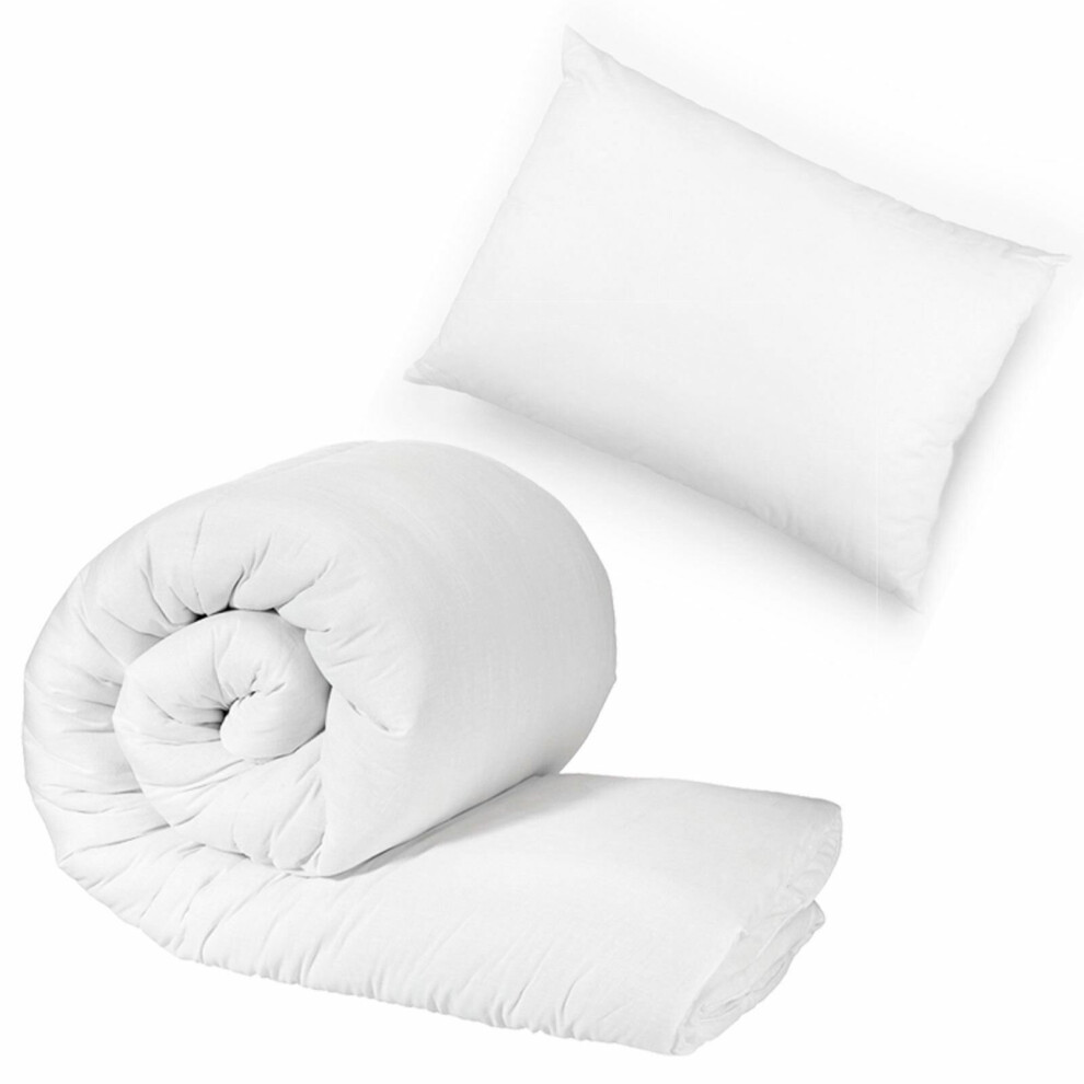 (4.5 Tog Duvet + Pillow) Anti-Allergy Cot Bed Duvet Quilt Cot Pillow Nursery Baby Toddler Bedding All Tog Bluemoon Bedding