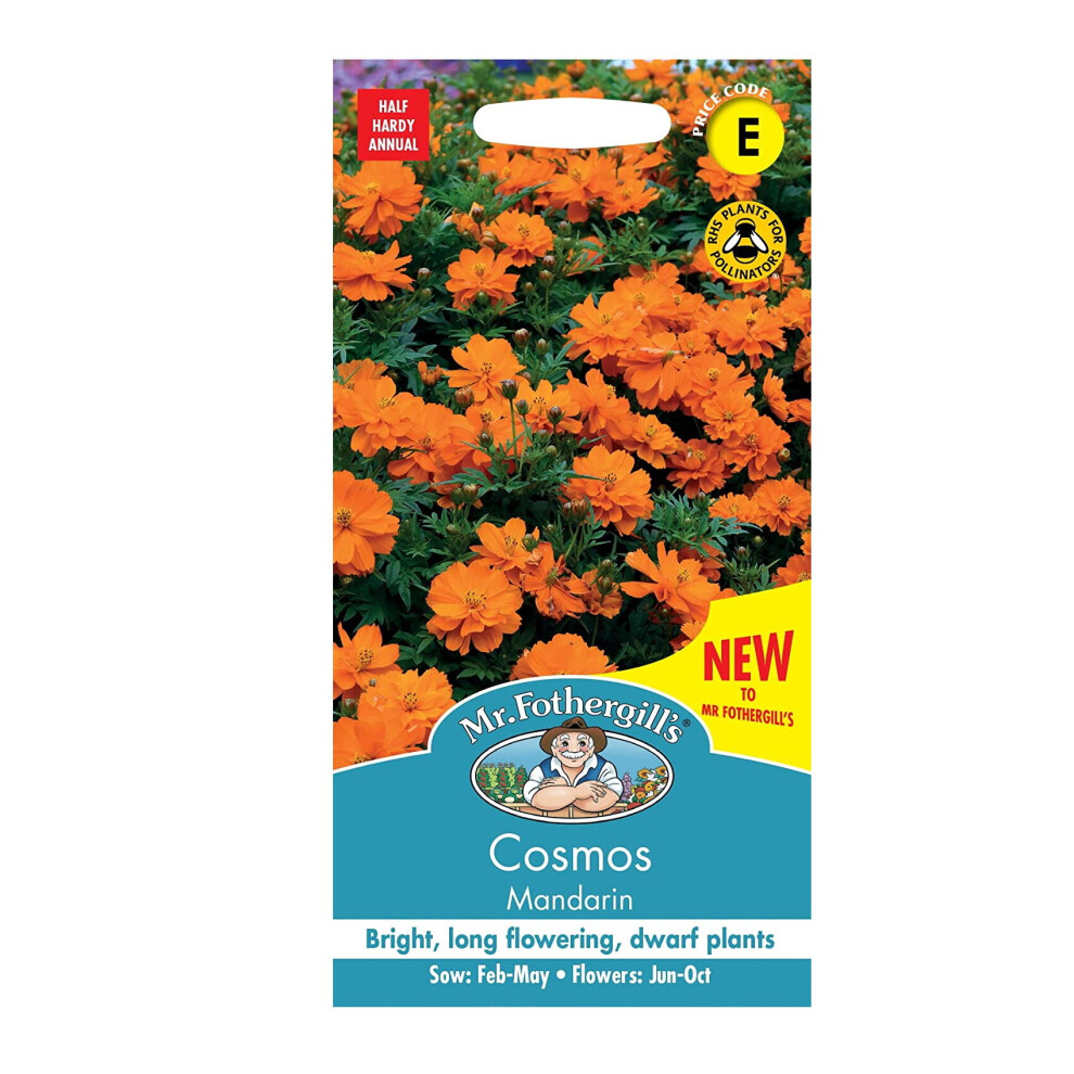 Cosmos Seeds Grow Your Own Garden Flowers Mandarin Mr Fothergill's