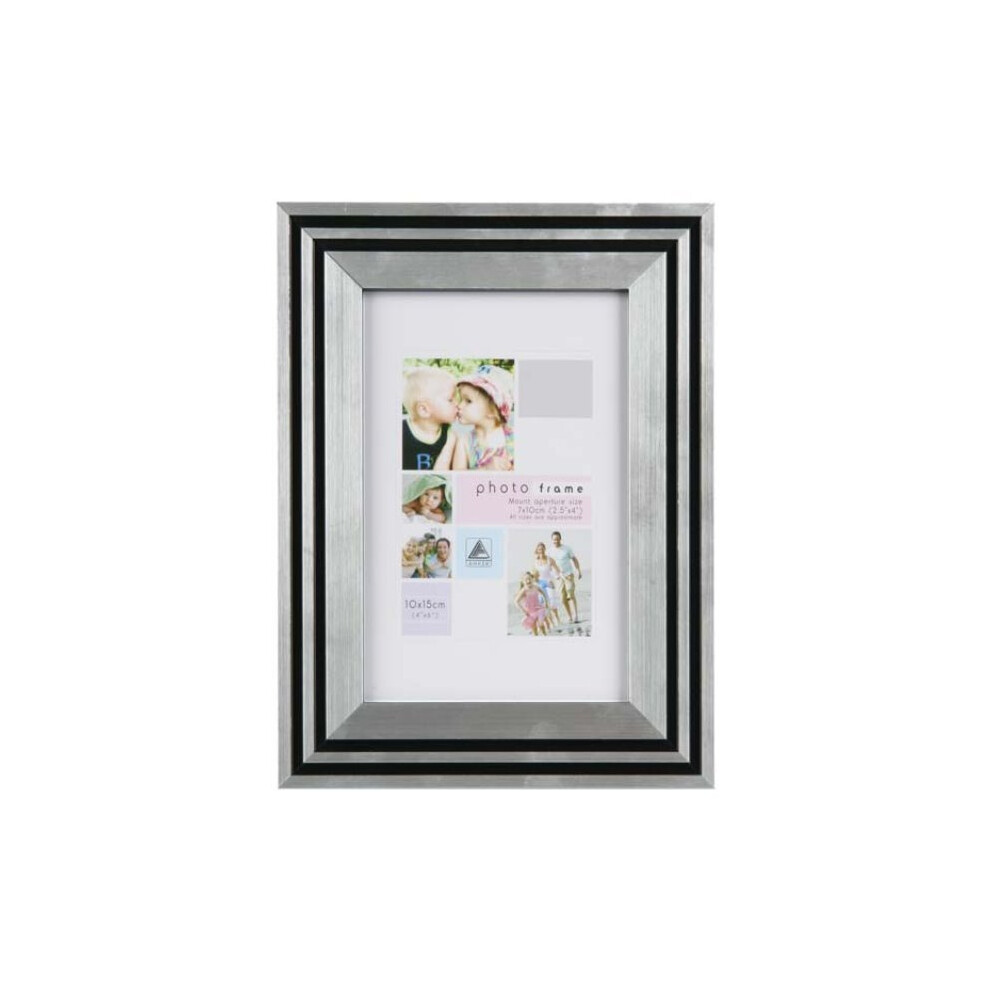 Contemporary Art Deco Style Black Silver Picture Frame A4 - Rear Rust Spots