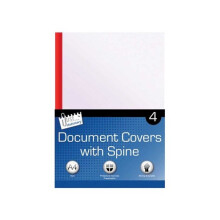 4 x A4 Clear Document Covers & Spines Filing Presentation School Stationery