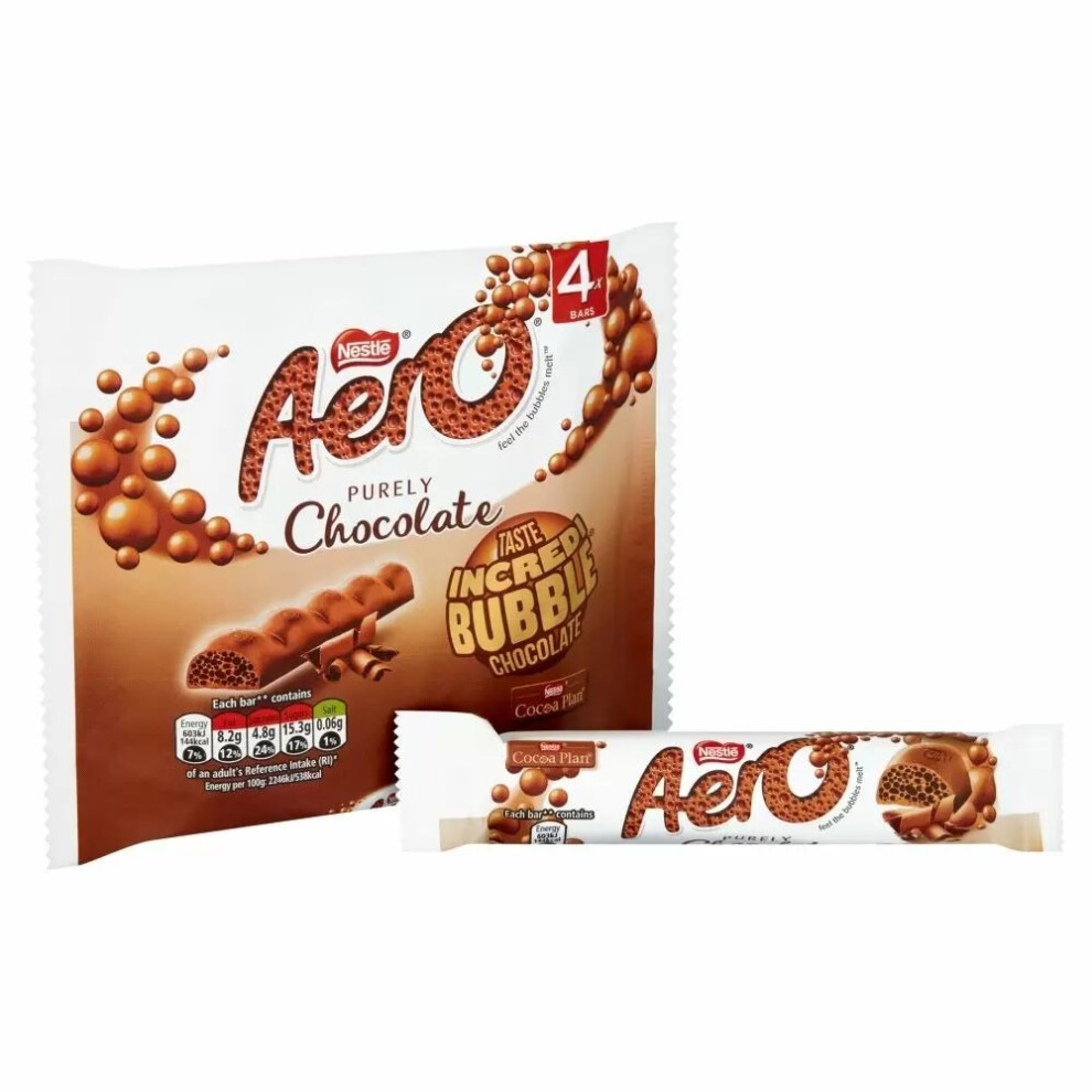 Aero Bubbly Milk Chocolate Bars 4 Pack (14 x 108g) Full Box