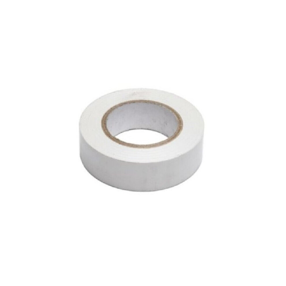 (White) PVC Insulation Electrical Sports Repair Tape Yellow, Red, Blue, White, Green, Black
