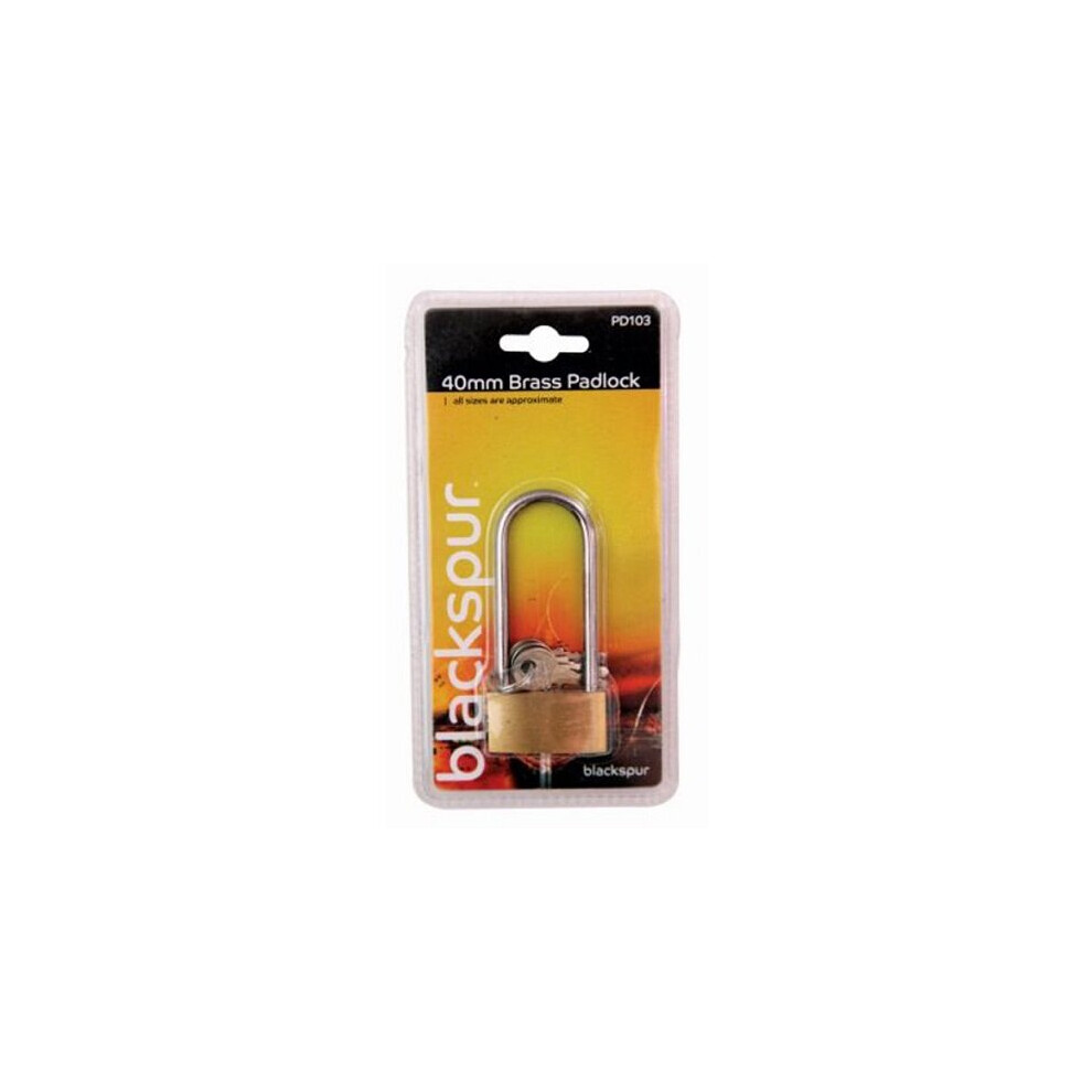 40mm 1 1/2" Brass Long Shackle Garage Shed Door Gate Lock Padlock Key Locks-image-OPC-PBBVBFT-NEW