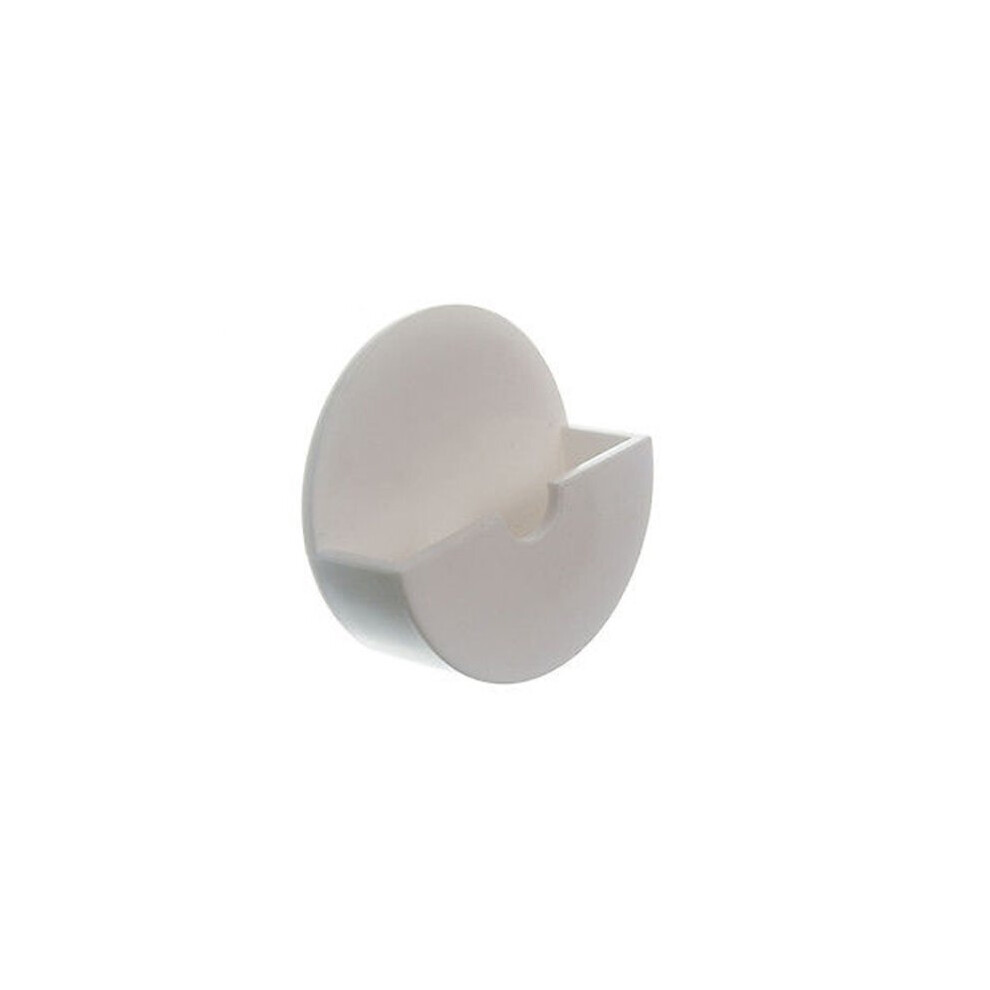 White Bath Kitchen Sink Plug Holder Tidy Self Adhesive No Rust Stick On Basin