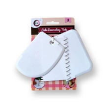 3pcs Icing Tools Smoother Cake Edge Scraper Dough Cutter Decorating Baking Bake