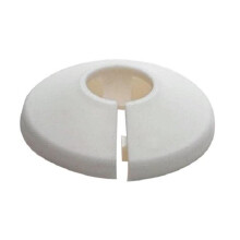 2 White 15mm Radiator Pipe Hole Rose Collars Cover Fitting Radsnaps