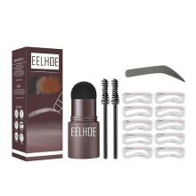 (Drak Grey) Eyebrow Stencil Kit Eyebrow Stamp Shaping Kit Waterproof Eyebrow Print Mold Set