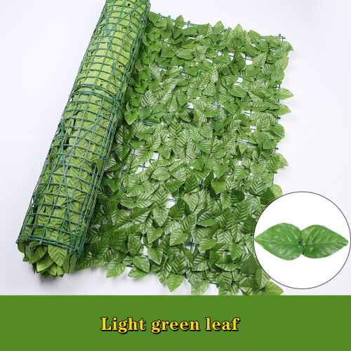 (Light green dill, 1m x 2m) Artificial Leaf Fence Hedge Wall Outdoor Garden Fence Decoration Privacy Screen Protect Ivy Fence Vertical Courtyard Hedge