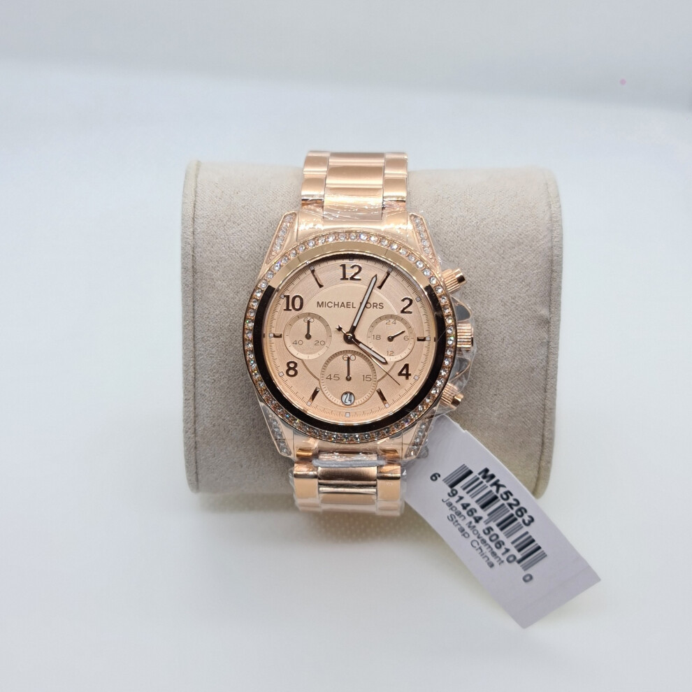 Michael Kors MK5263 Luxury Women's Rose Gold Wrist Watch 39mm