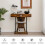 Costway T-Shaped Console Table Behind Couch Table Modern Foyer Accent Table 4