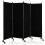 Costway Room Divider on Wheels Portable Freestanding Fabric Screen Divider 1