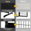 Costway Room Divider on Wheels Portable Freestanding Fabric Screen Divider 4