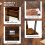 Costway T-Shaped Console Table Behind Couch Table Modern Foyer Accent Table 6