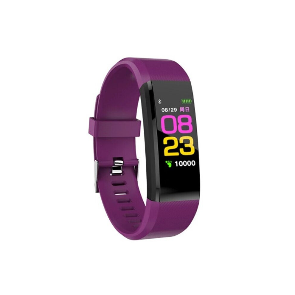 (Purple) Bluetooth Smart Watch Heart Rate Fitness Tracker Bracelet Pedometer Fit Purple 5060988121505