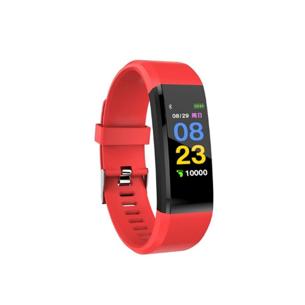 (Red) Bluetooth Smart Watch Heart Rate Fitness Tracker Bracelet Pedometer Fit Red 5060988121482