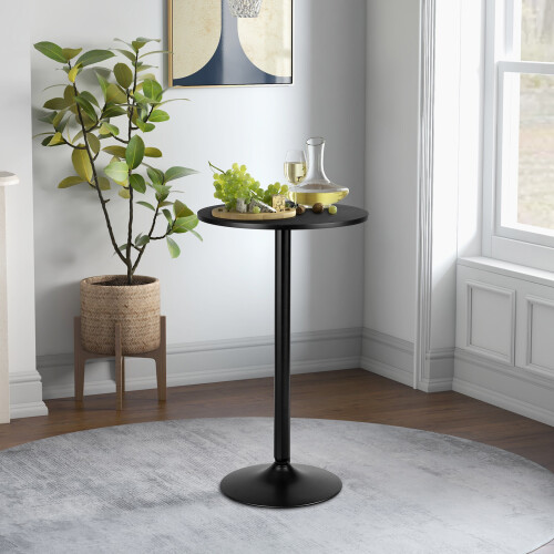 Costway Modern Round Top Pub Bar Table Standing Bistro Circular Cocktail Table 1