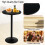 Costway Modern Round Top Pub Bar Table Standing Bistro Circular Cocktail Table 6
