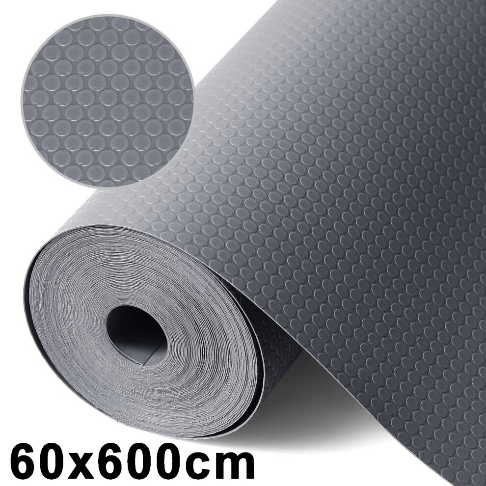 60cm x 600cm Bulk Roll Non-Slip Gray Waterproof Drawer Shelf Liner Mat
