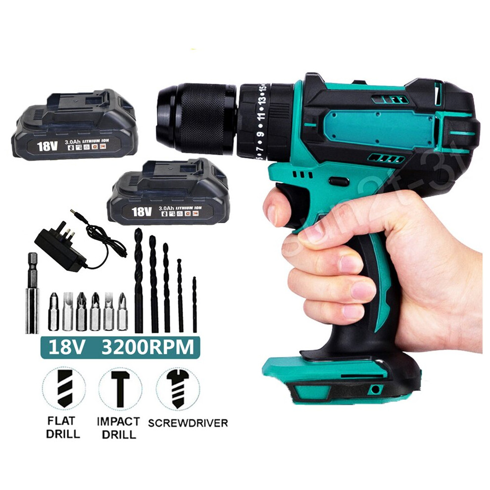 Cordless 2Speed Combi Drill Screwdriver+2Battery-MakitaDHP482Z Replace