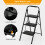 Costway 3 Step Household Office Ladder Folding Step Ladder Portable Step Stool 5