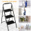 Costway 3 Step Household Office Ladder Folding Step Ladder Portable Step Stool 6